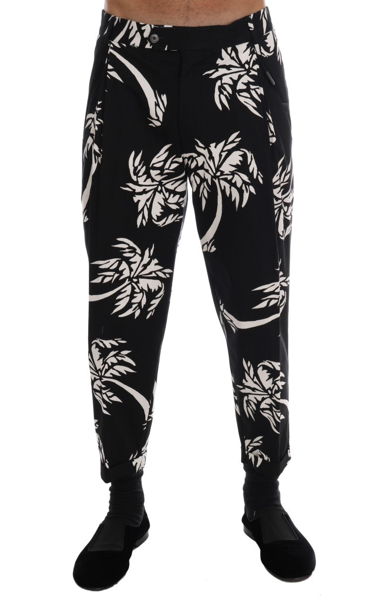 Pantalon Dolce &amp; Gabbana Black Tree en coton stretch