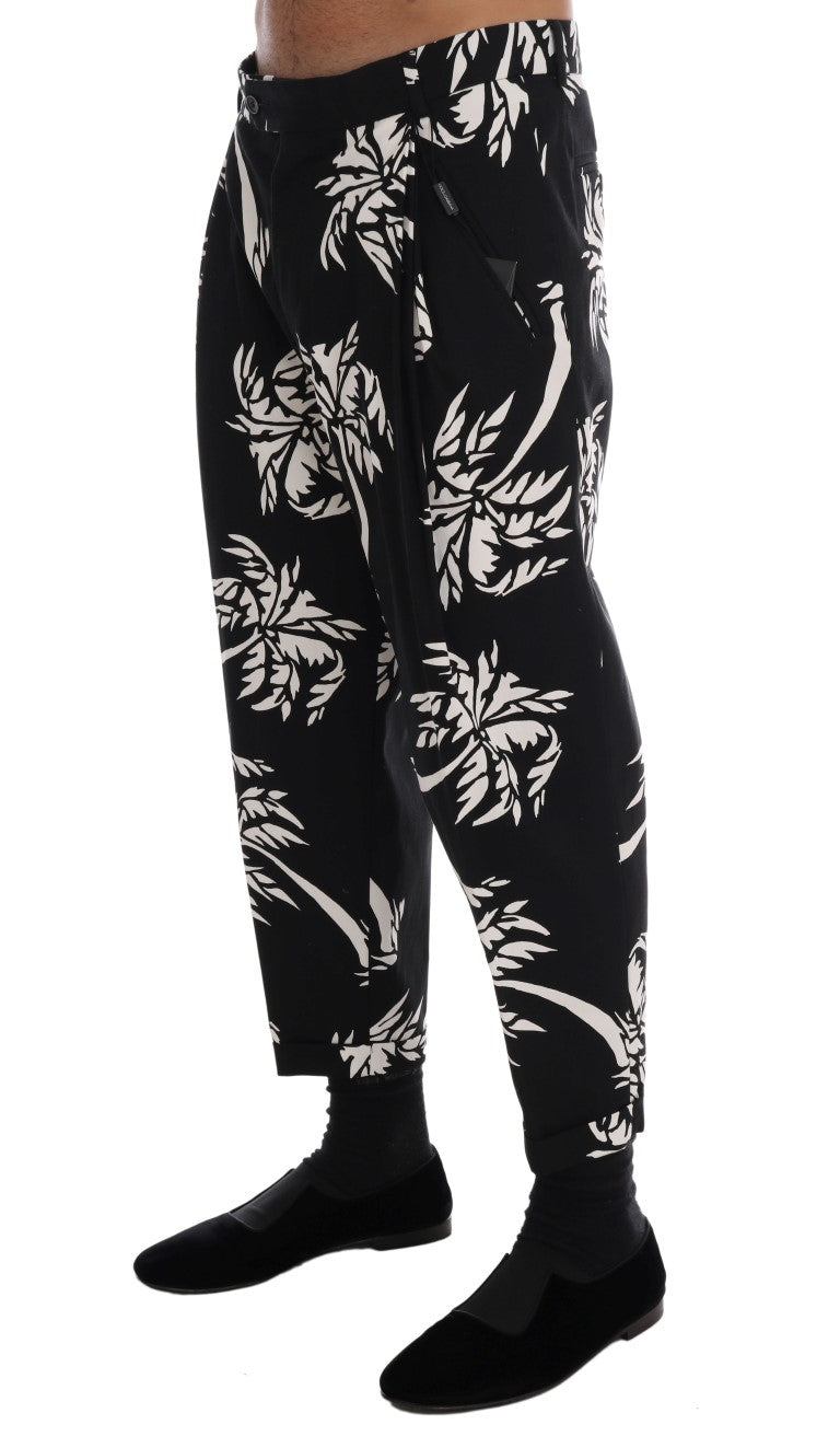Pantalon Dolce &amp; Gabbana Black Tree en coton stretch