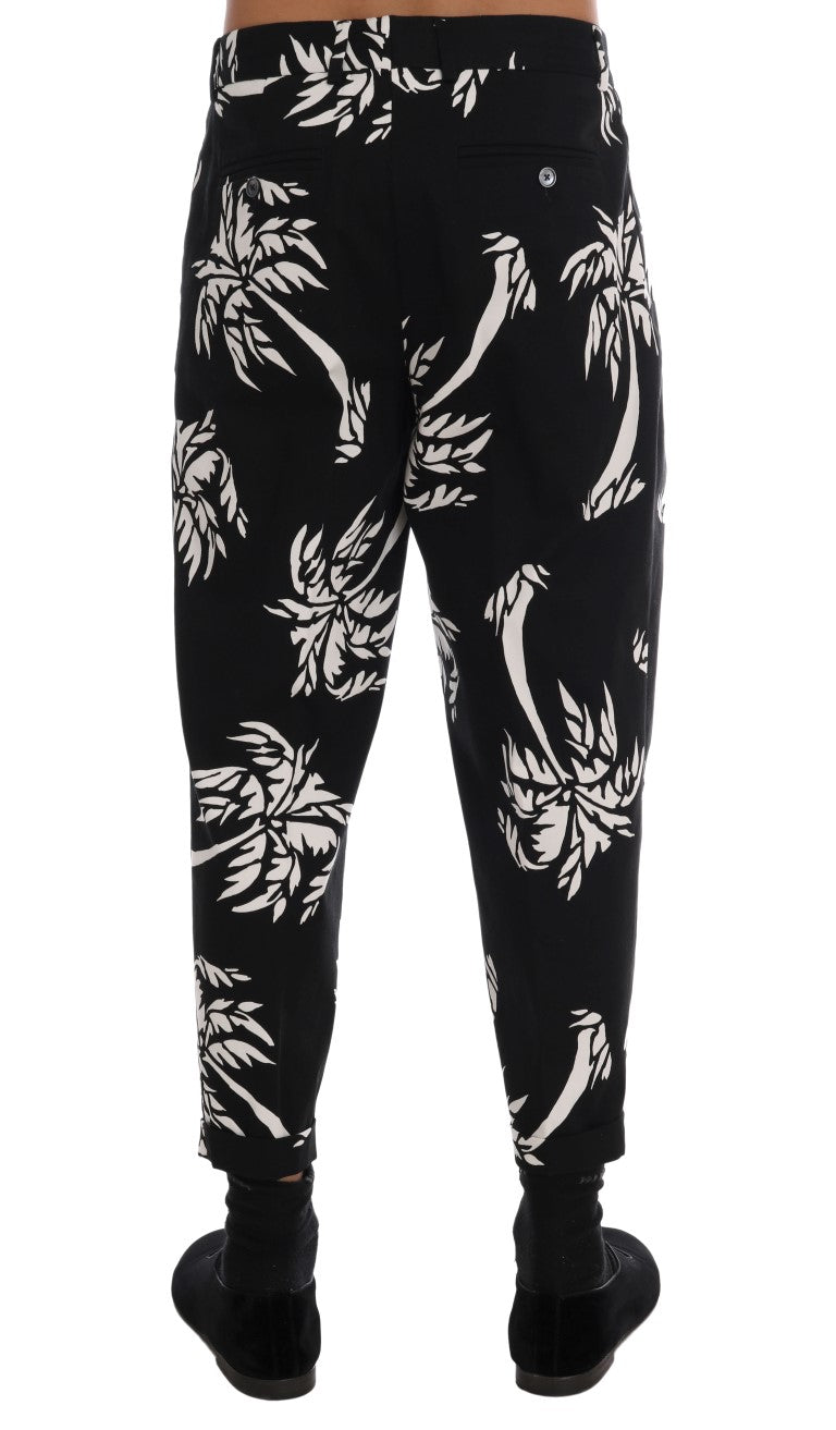 Pantalon Dolce &amp; Gabbana Black Tree en coton stretch