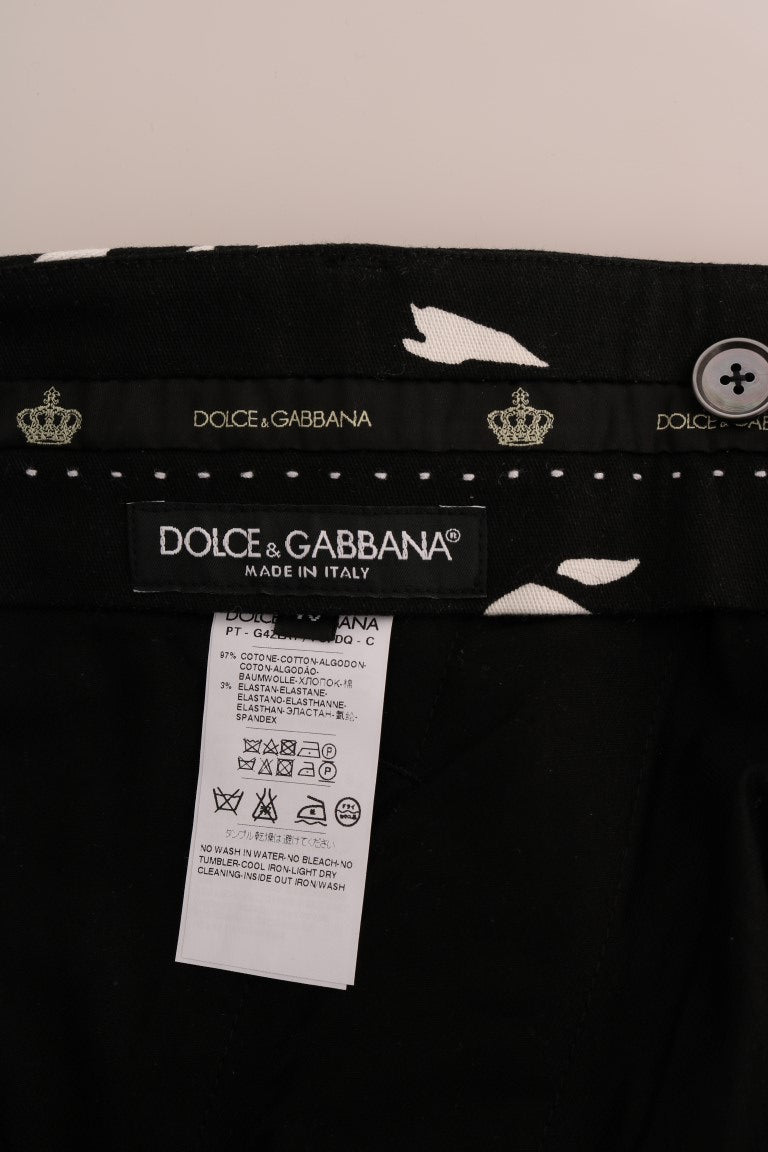 Pantalon Dolce &amp; Gabbana Black Tree en coton stretch