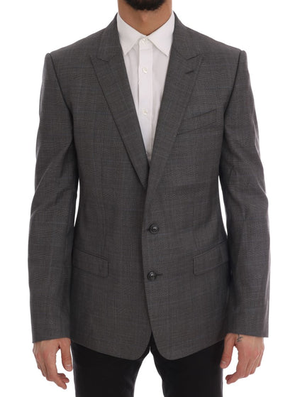 Dolce &amp; Gabbana grijze wollen MARTINI slim fit blazer