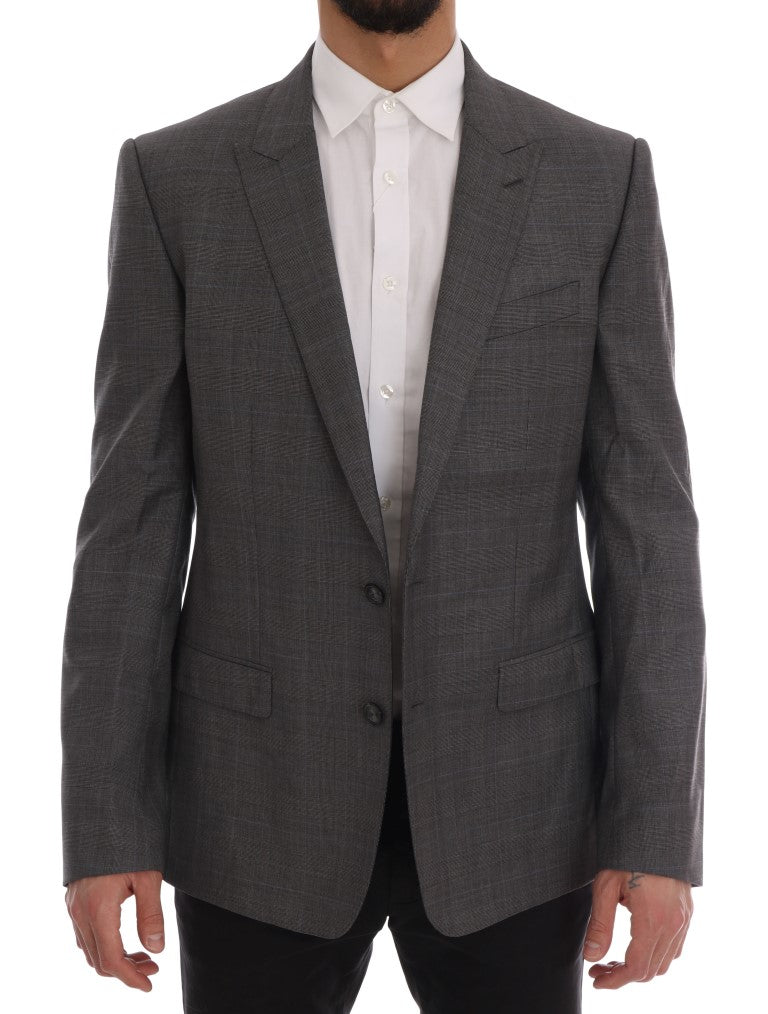Dolce &amp; Gabbana grijze wollen MARTINI slim fit blazer