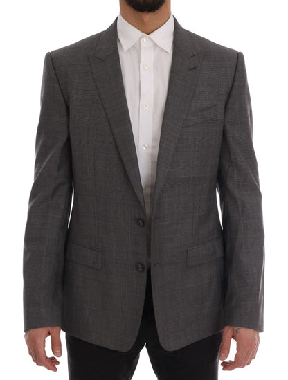 Dolce &amp; Gabbana grijze wollen MARTINI slim fit blazer