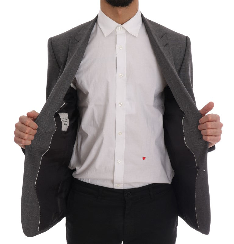 Blazer slim Dolce &amp; Gabbana en laine grise MARTINI