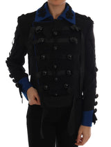 Trench-coat en laine noire Dolce &amp; Gabbana
