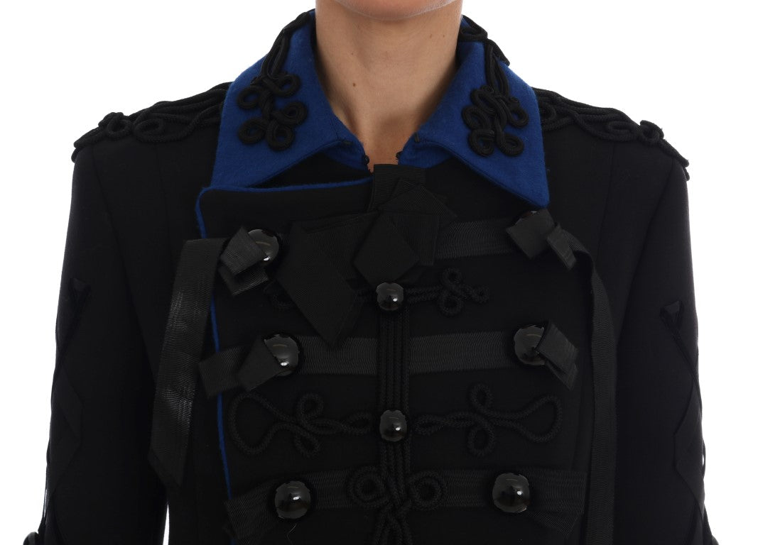 Trench-coat en laine noire Dolce &amp; Gabbana