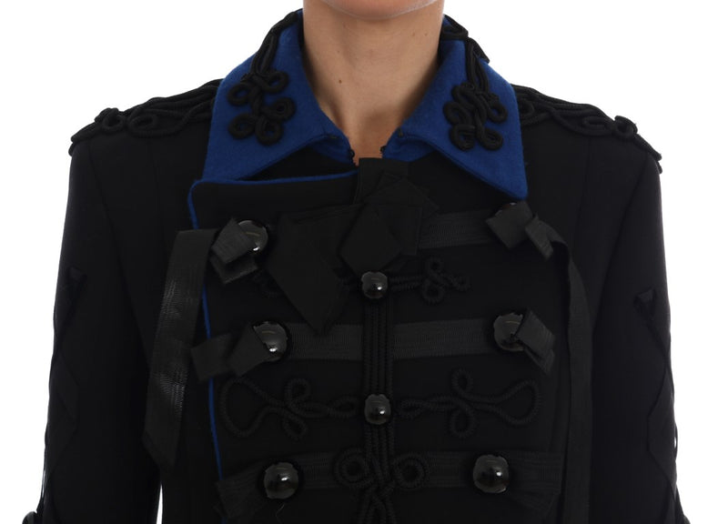 Trench-coat en laine noire Dolce &amp; Gabbana