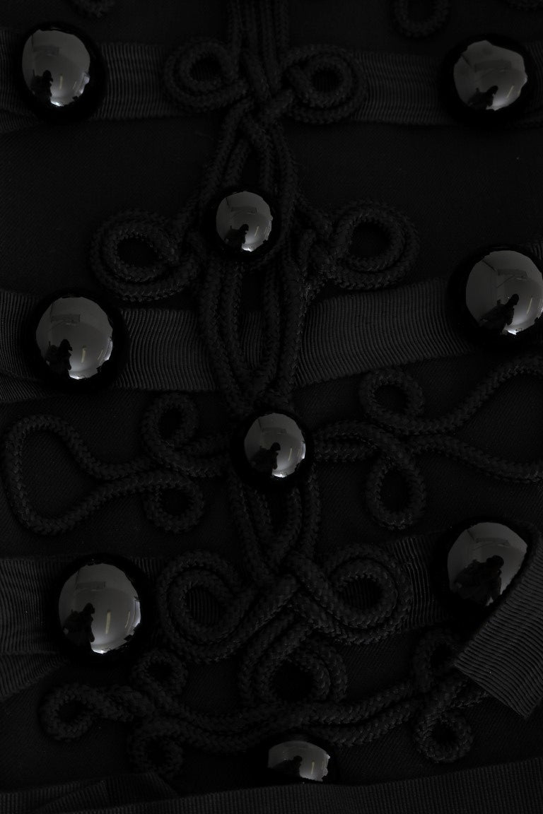 Trench-coat en laine noire Dolce &amp; Gabbana