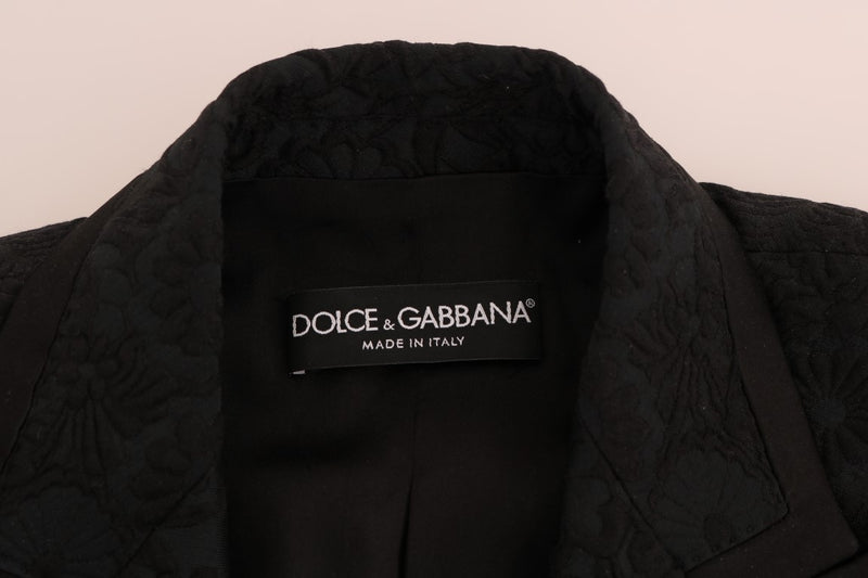 Veste blazer en brocart noir Dolce &amp; Gabbana