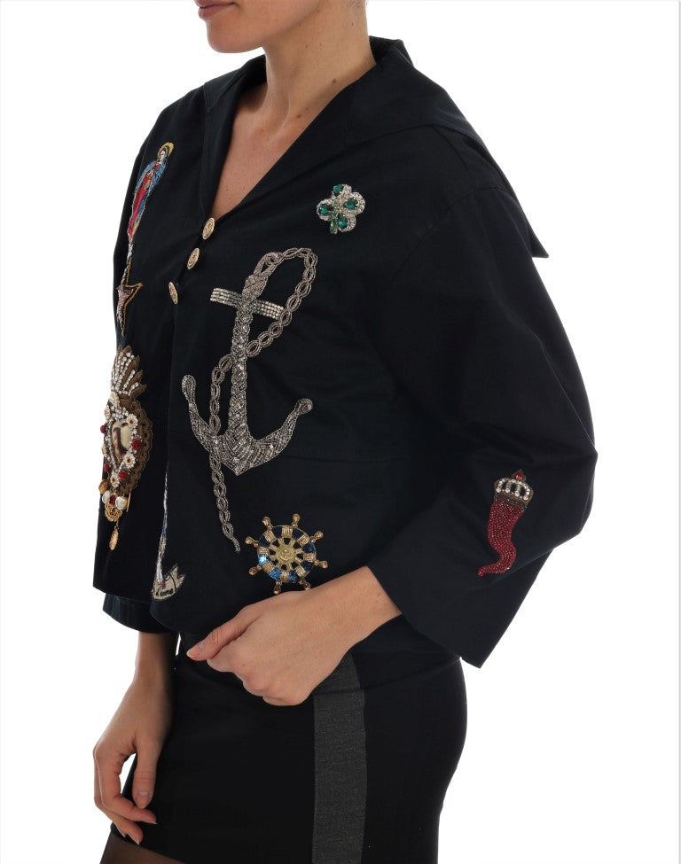 Veste Dolce &amp; Gabbana Blue Crystal MAMMA Sicily
