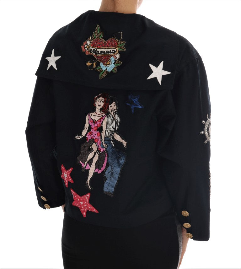 Veste Dolce &amp; Gabbana Blue Crystal MAMMA Sicily