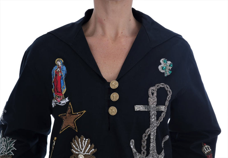 Veste Dolce &amp; Gabbana Blue Crystal MAMMA Sicily