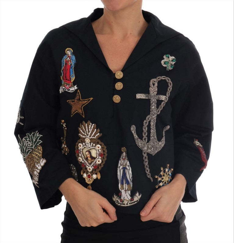 Veste Dolce &amp; Gabbana Blue Crystal MAMMA Sicily