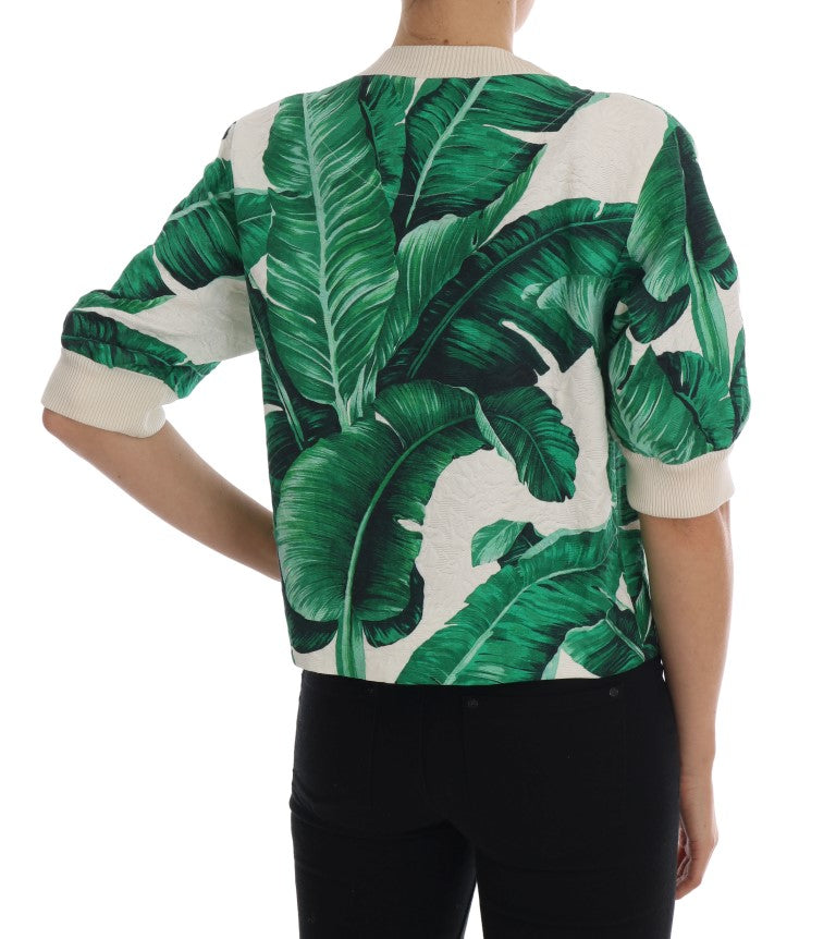 Pull Dolce &amp; Gabbana à sequins ananas et banane, col rond