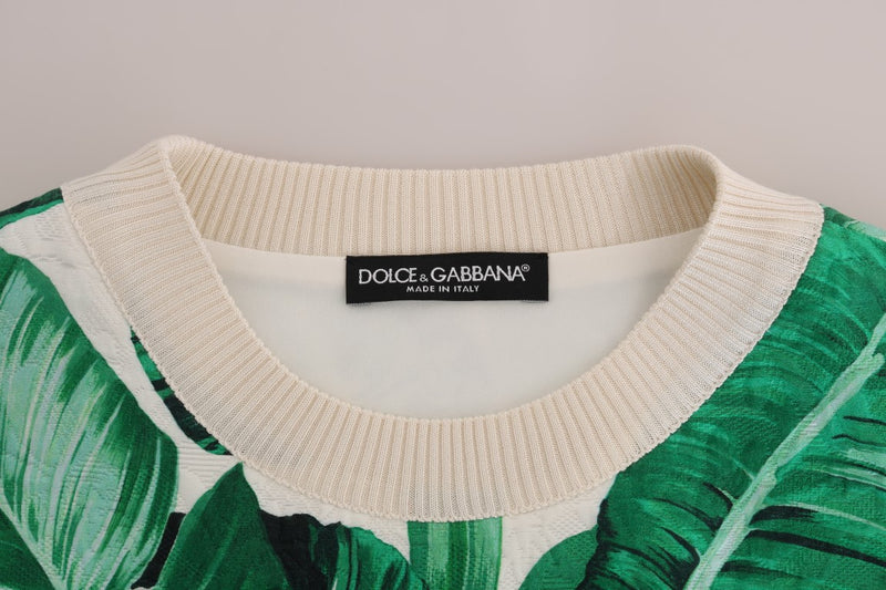 Pull Dolce &amp; Gabbana à sequins ananas et banane, col rond