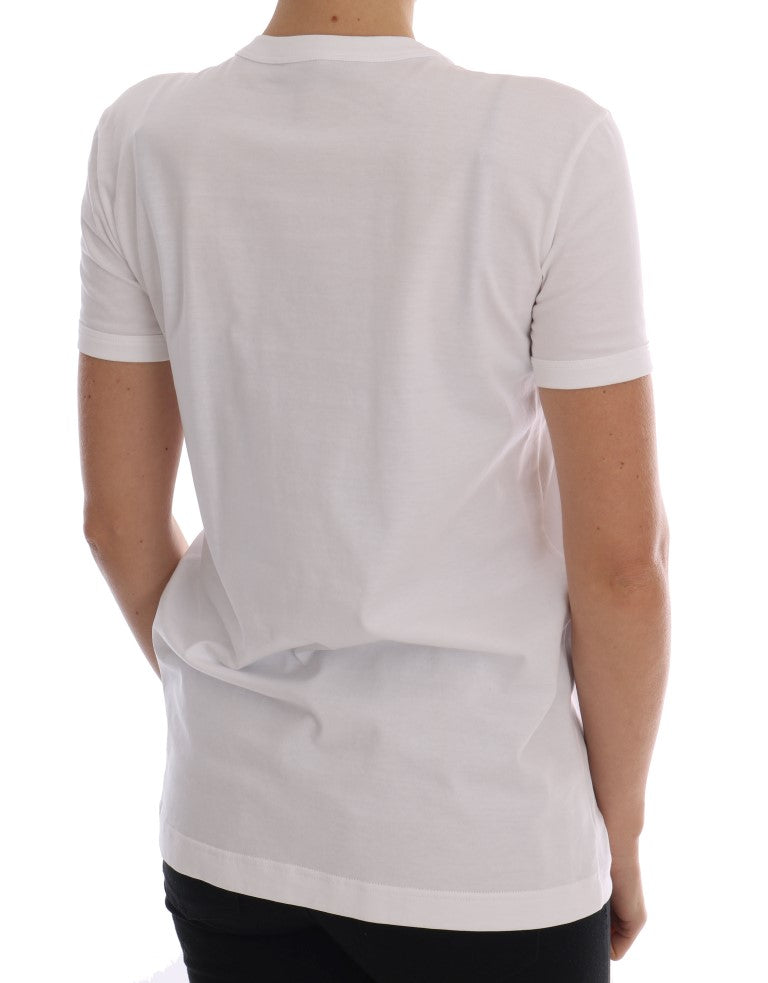 T-shirt Dolce &amp; Gabbana en coton blanc, motif conte de fées