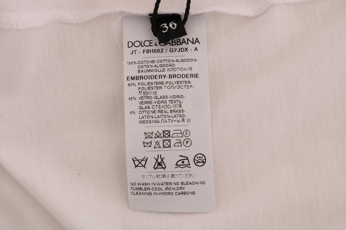 T-shirt Dolce &amp; Gabbana en coton blanc, motif conte de fées
