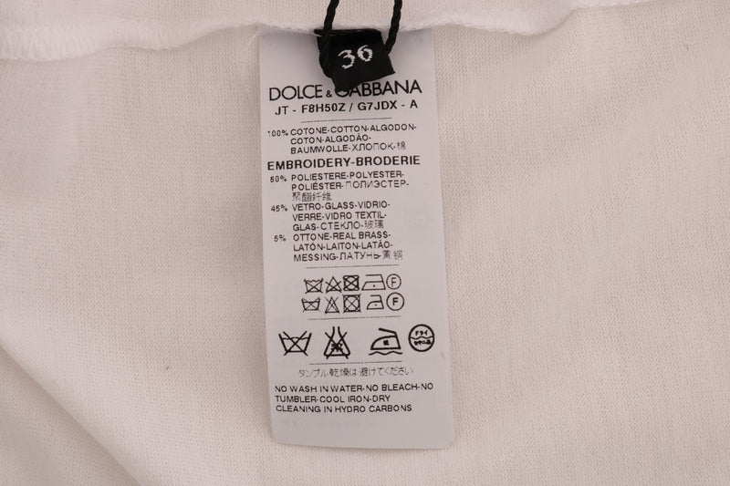 T-shirt Dolce &amp; Gabbana en coton blanc, motif conte de fées