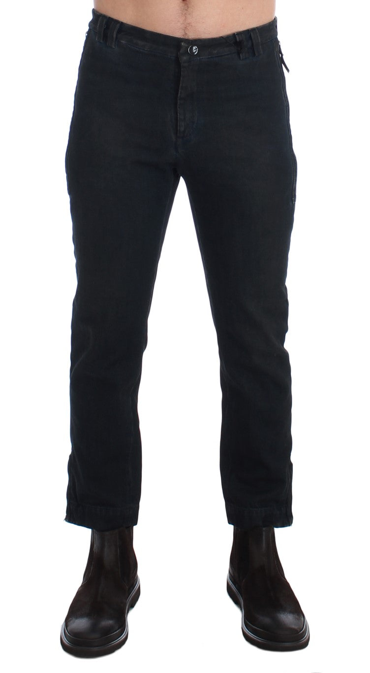 Costume National Pantalon slim en coton bleu, jeans en jean