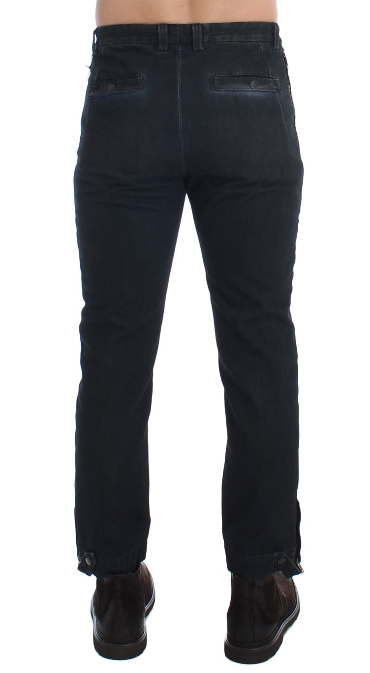 Costume National Pantalon slim en coton bleu, jeans en jean