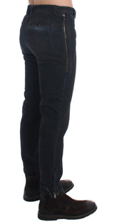 Costume National Pantalon slim en coton bleu, jeans en jean