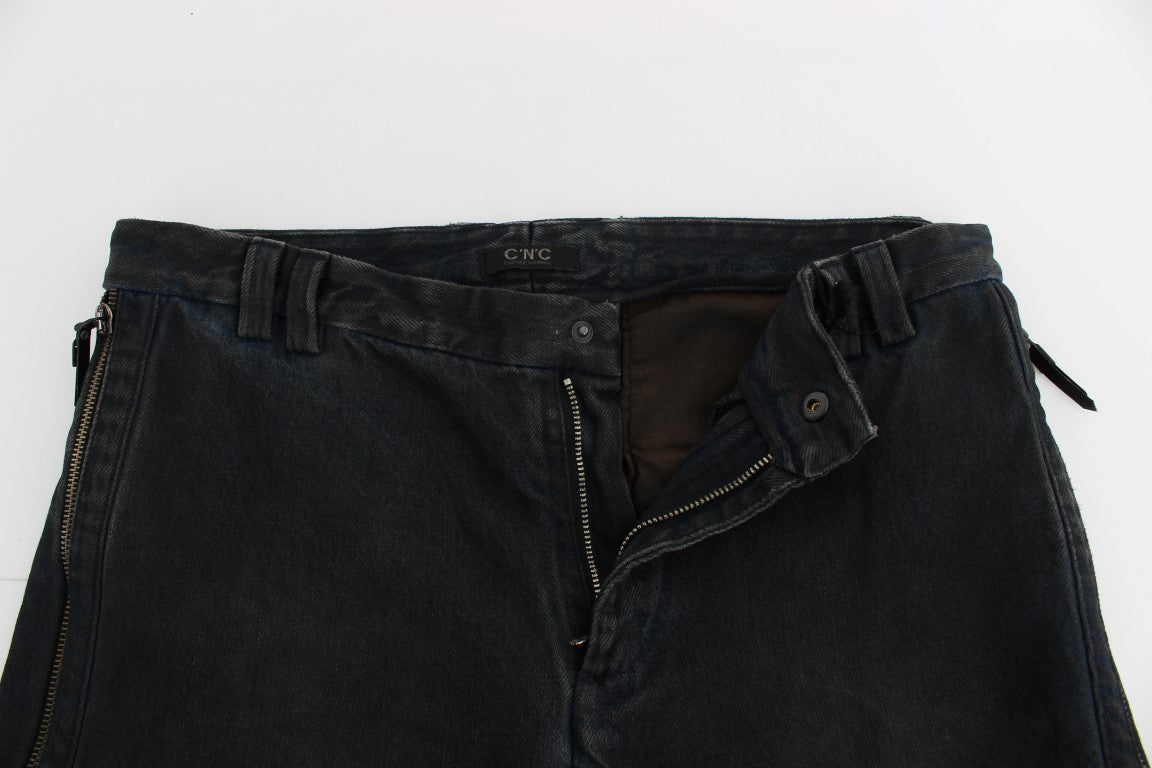 Costume National Pantalon slim en coton bleu, jeans en jean