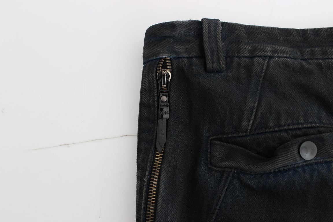 Costume National Pantalon slim en coton bleu, jeans en jean