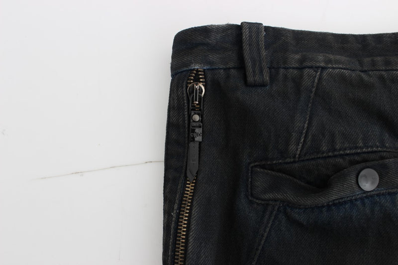 Costume National Pantalon slim en coton bleu, jeans en jean