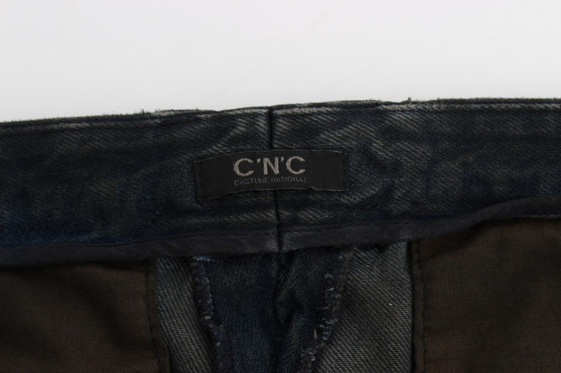 Costume National Pantalon slim en coton bleu, jeans en jean