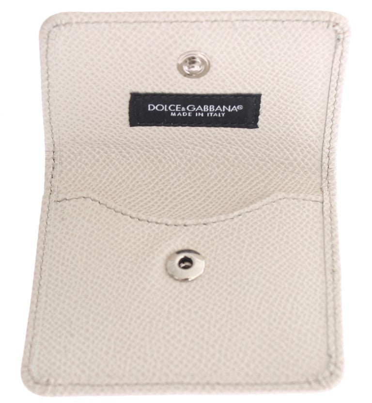 Étui portefeuille en cuir blanc Dauphine Dolce &amp; Gabbana