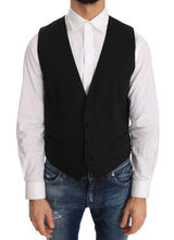Gilet en laine et soie noire Dolce &amp; Gabbana