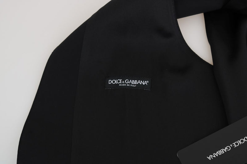 Gilet en laine et soie noire Dolce &amp; Gabbana