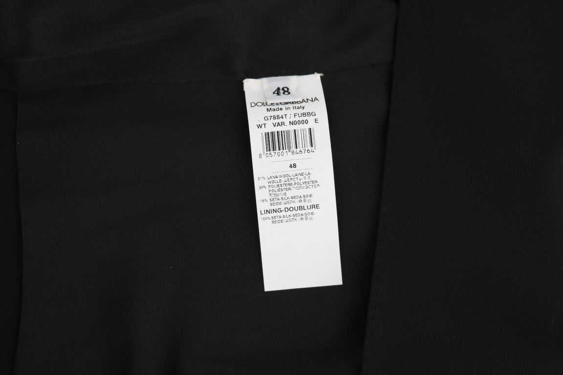 Gilet en laine et soie noire Dolce &amp; Gabbana