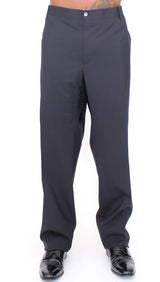 Pantalon plissé en laine extensible noire de Dolce &amp; Gabbana