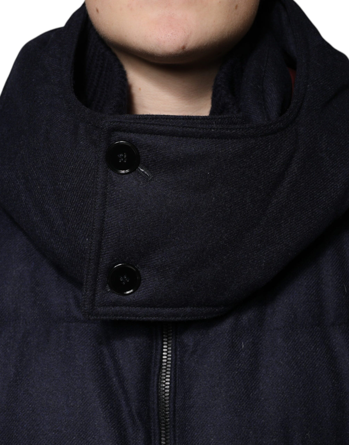 Veste Puffer Homme à Capuche en Nylon Noir Dolce & Gabbana