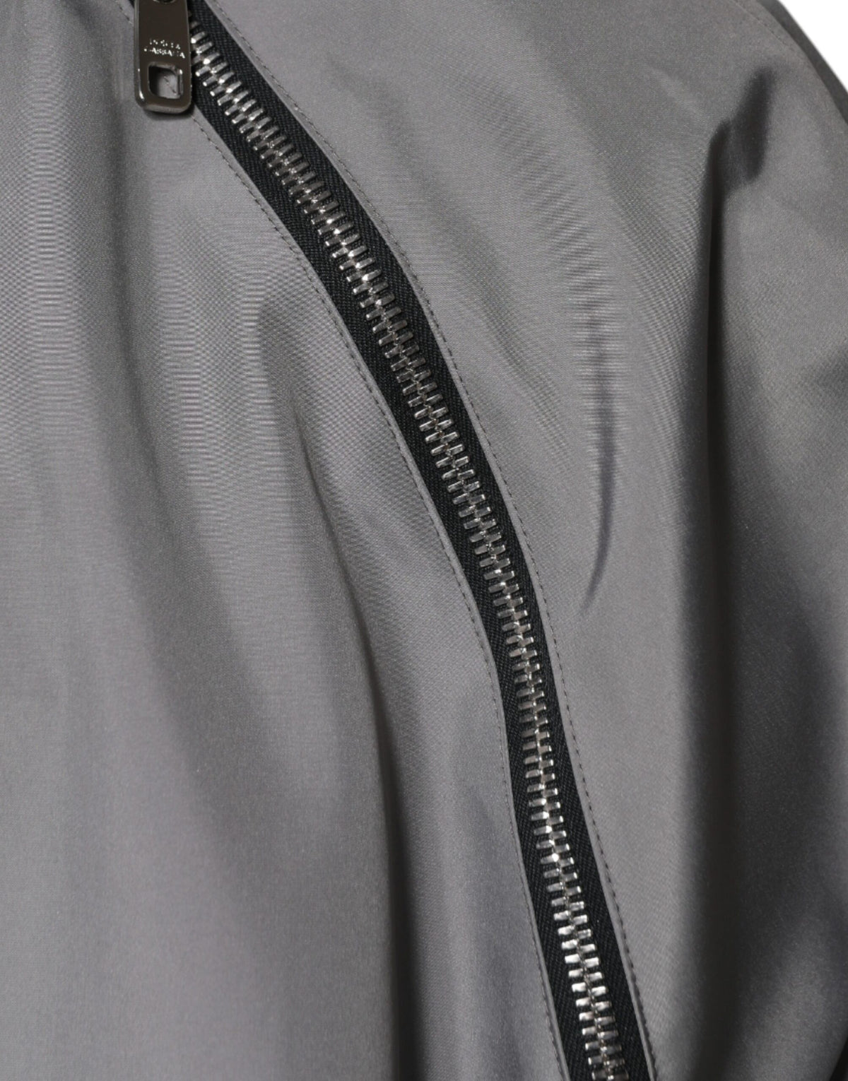 Veste à capuche zippée pour homme en polyester gris de Dolce & Gabbana