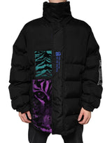 Veste zippée en nylon noir matelassée pour homme Dolce & Gabbana