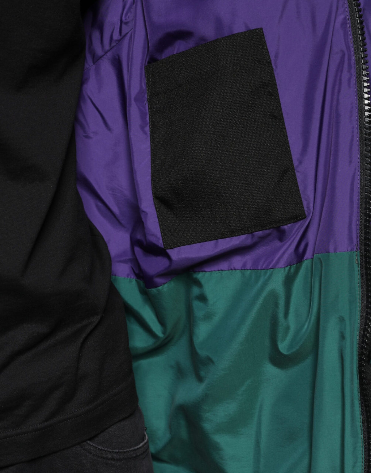 Veste zippée en nylon noir matelassée pour homme Dolce & Gabbana