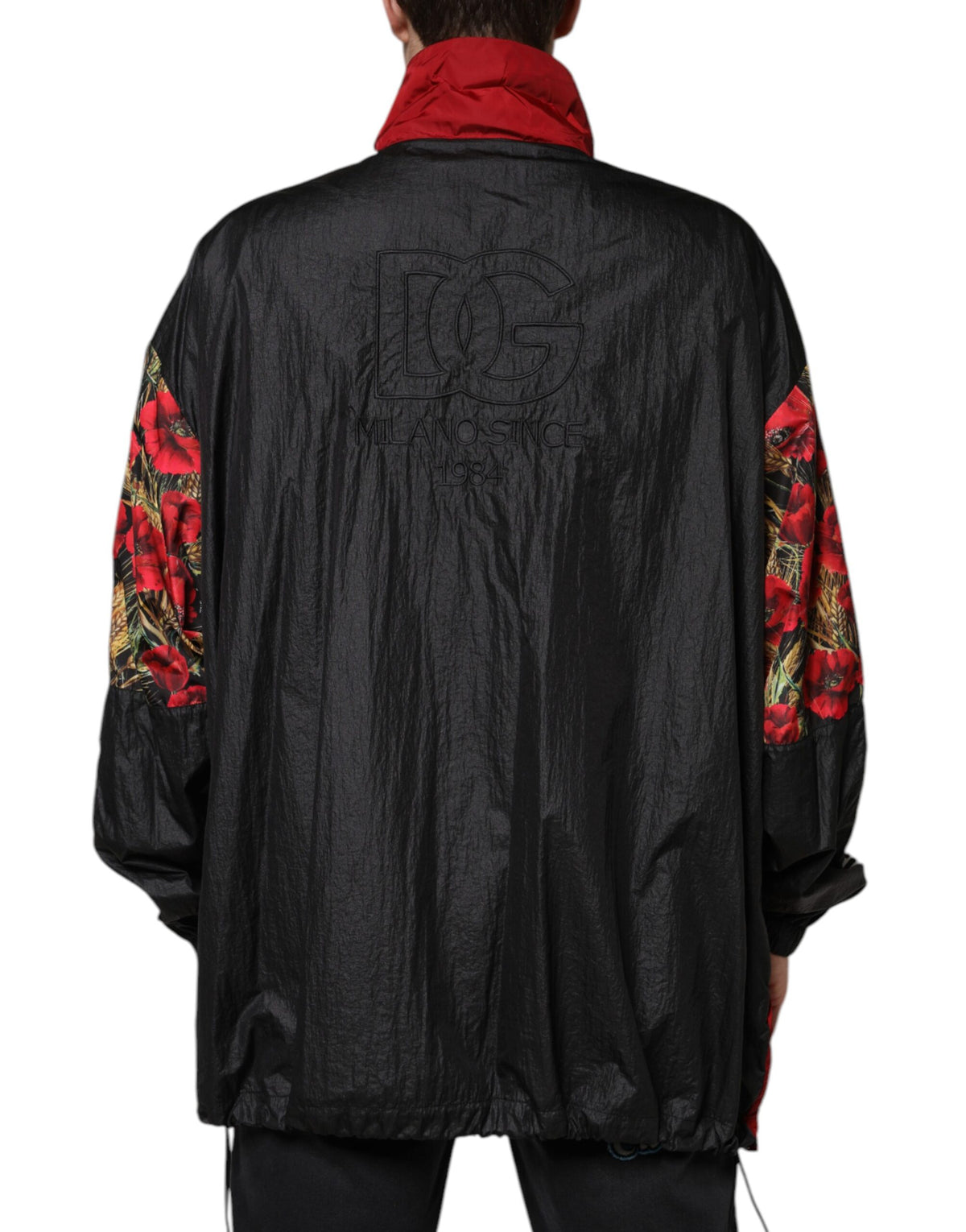 Pull à capuche à fermeture éclair pour homme en patchwork multicolore de Dolce &amp; Gabbana