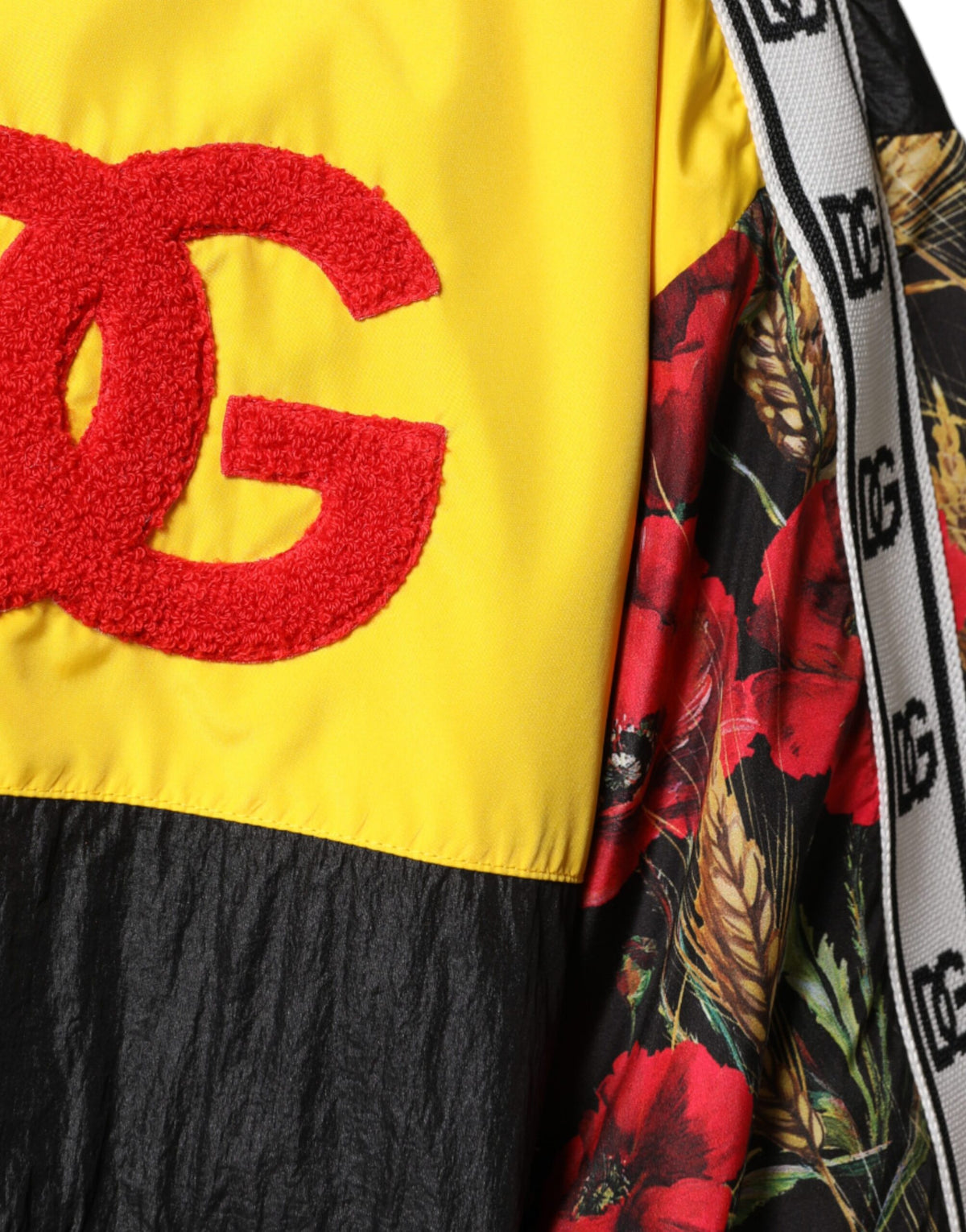 Pull à capuche à fermeture éclair pour homme en patchwork multicolore de Dolce &amp; Gabbana