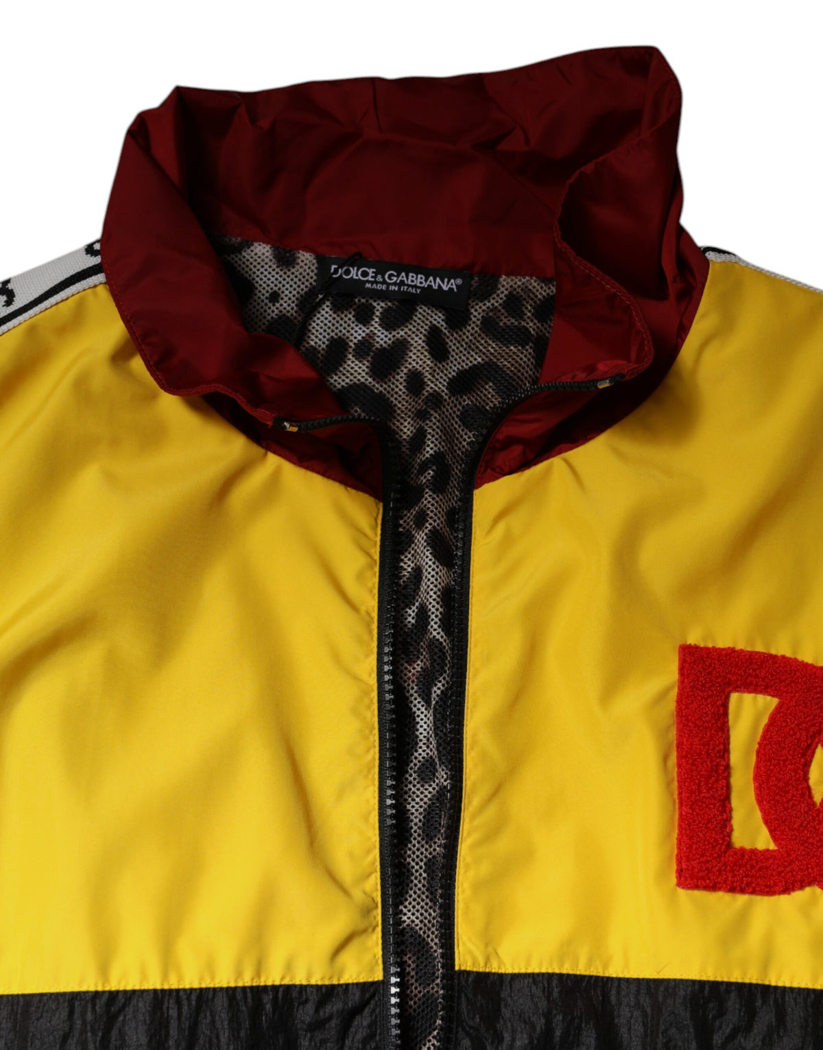 Pull à capuche à fermeture éclair pour homme en patchwork multicolore de Dolce &amp; Gabbana