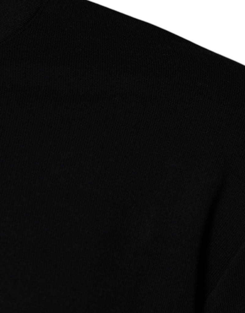 Pull en jersey à col rond brodé de la Méduse noire de Versace