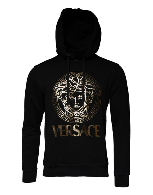 Versece Medusa Hoodie van Katoen in het Zwart