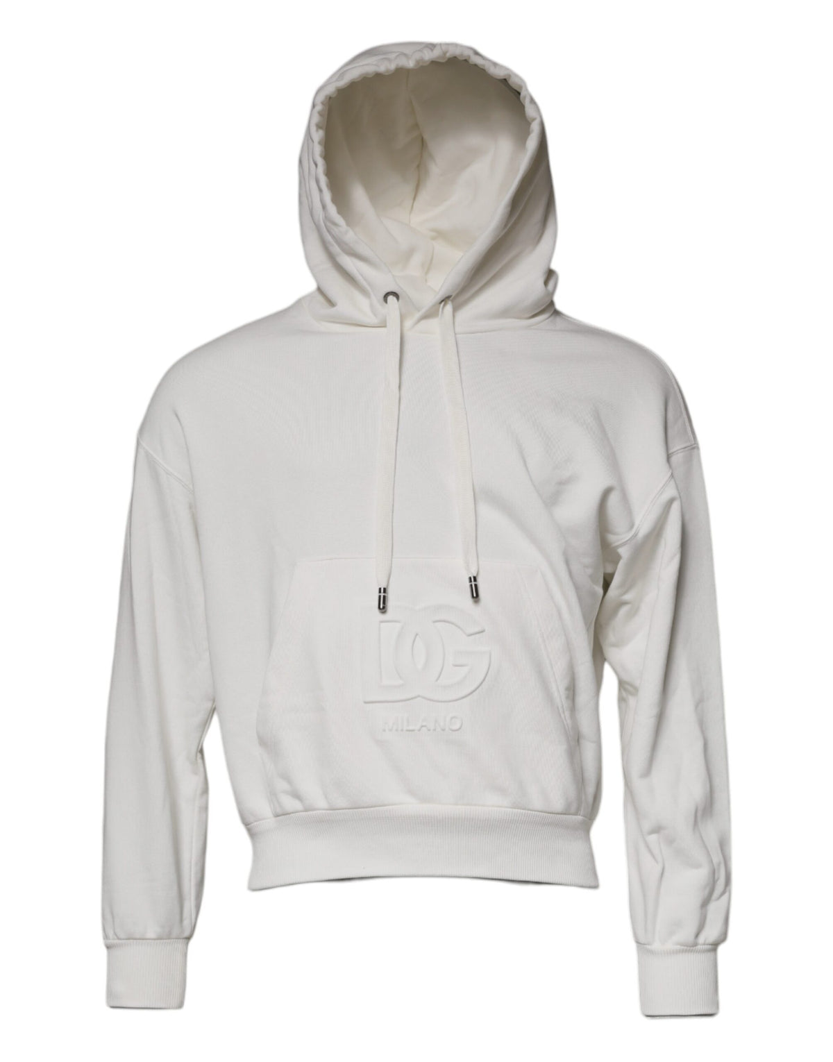 Sweat à capuche blanc avec logo Dolce &amp; Gabbana pour homme