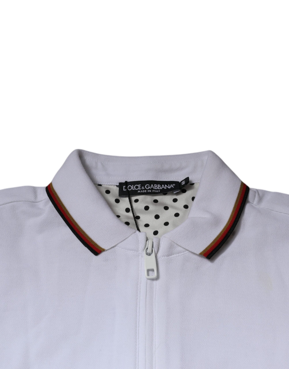 Pull-over à capuche zippé blanc avec couronne pour homme de Dolce &amp; Gabbana