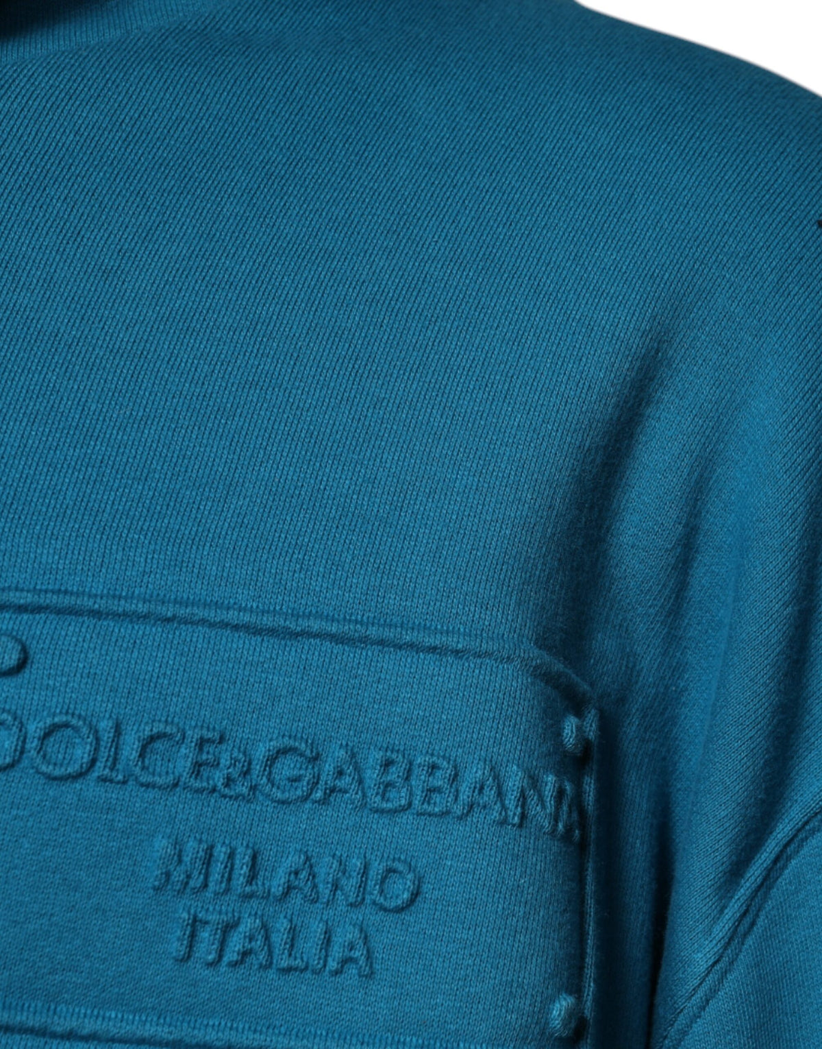 Sweat à capuche en coton bleu avec logo Dolce &amp; Gabbana