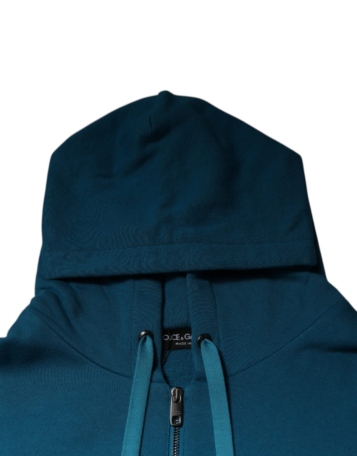 Sweat à capuche en coton bleu avec logo Dolce &amp; Gabbana