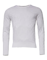 Pull en soie blanche à col rond pour homme de Dolce &amp; Gabbana