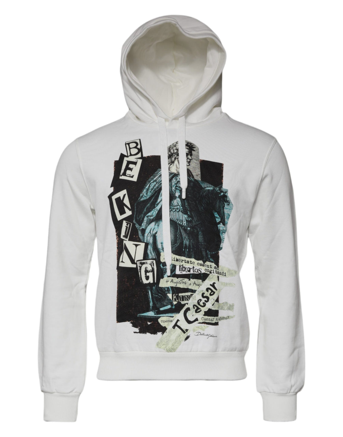 Pull en coton à capuche blanc Caesar de Dolce &amp; Gabbana