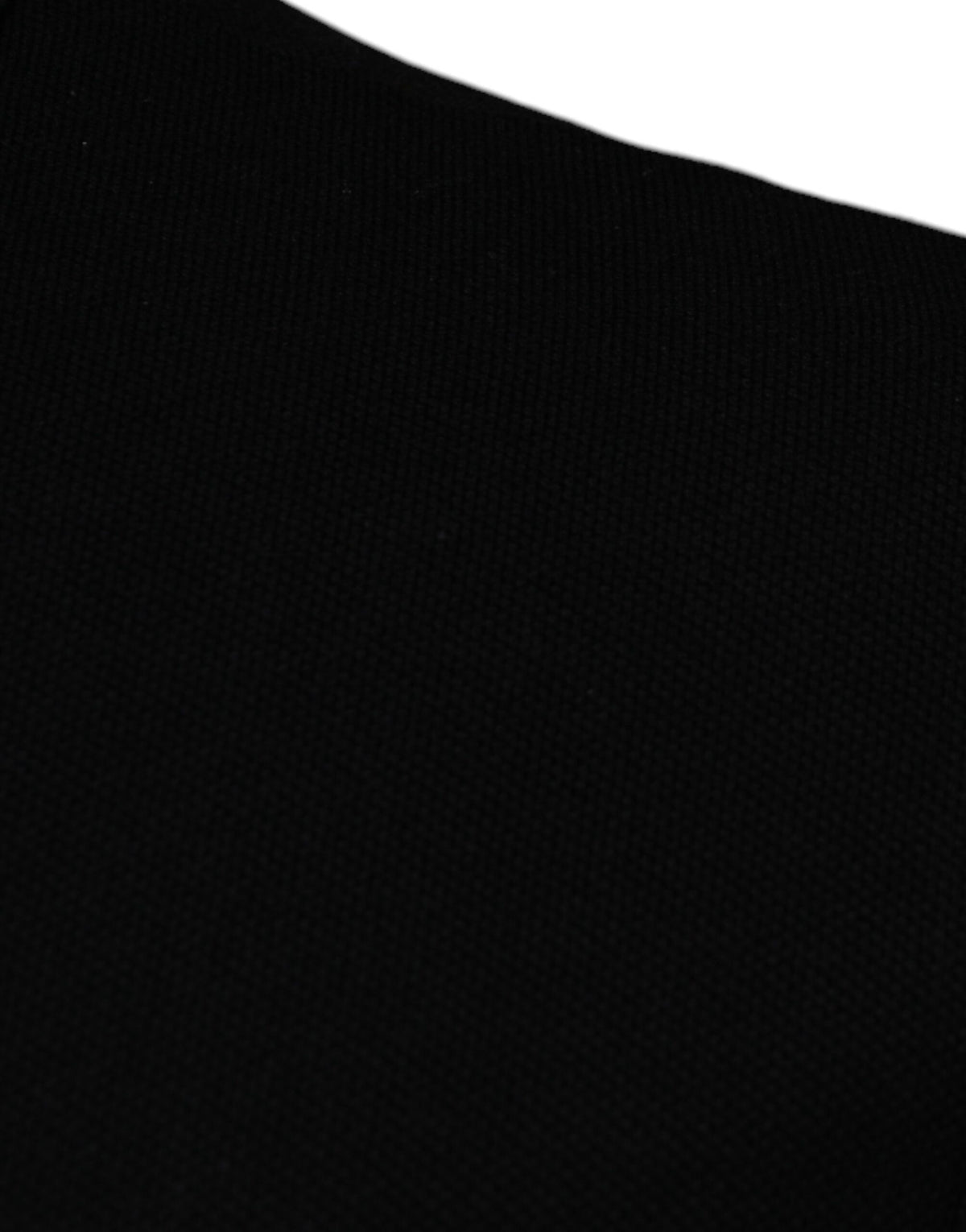 T-shirt polo à manches courtes en viscose noire avec col, Versace.